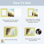 Mat Board Center, Pack of 10, 11x14 for 8x10 Mix Color Mat Kit - Acid Free, 4-ply Thickness, White Core - Includes Backing Boards and Clear Bags - for Pictures, Photos, Framing