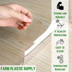 Farm Plastic Supply - Clear Vinyl Sheeting - 15Mil - (4' 6" x 5') - Vinyl Plastic Sheeting, Clear Vinyl Sheet for Storm Windows, Covering, Protection, Tablecloth Protector