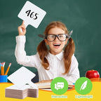 12 Pcs Dry Erase Answer Paddle 7 x 9 Inch Handheld Wooden White Board Double Sided Dry Erase Small Whiteboards for Students Classroom Games Party Auction Paddles for Bidding Meeting Voting(12)