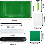 Portable Puzzle Mat Roll Up - with 9 Glue Sheets, Sorting Trays, Hand Pump, Inflatable Tube, and Storage Bag - Perfect for Kids and Adults (Green, 1500pcs)