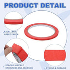 MECCANIXITY Masking Tape 0.2 Inch x 21 Yard Painter's Tape Red Paint Tapes for DIY Crafts Arts Drawing Decoration Labeling Car Painting Artist Teachers, Pack of 6