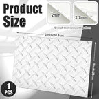 1pcs Diamond Plate Sheet Metal Heavy Duty Tread Aluminum Sheet Diamond Tread Plate for Wall Covering, Cargo Trailer, RV and More (9'' X 12'' X 0.08'',Silver)