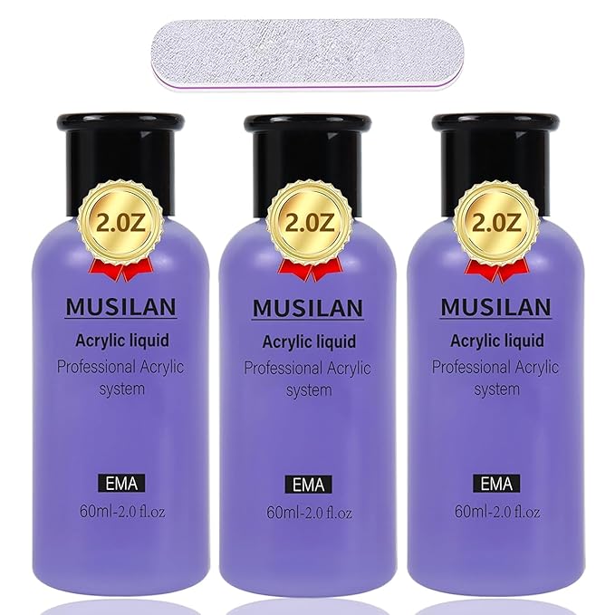 Monomer Acrylic Nail Liquid 6oz for Acrylic Powder - Professional 180ml Monomer Nail Liquid Powder Extension 3D Nail Art - MMA Free,Quick Dry Time,Non-Yellowing