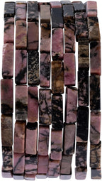 Natural Rhodochrosite Rectangle Tube Beads 4x13mm 38cm/str Loose Semi Gemstone Stone Beads for Making Bracelets Necklace Earrings