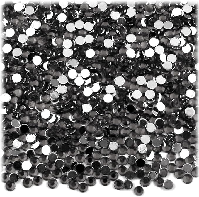 The Crafts Outlet 1,440pc Rhinestones Round 3mm (10ss) Flatback Hot Pink or Rose HPK