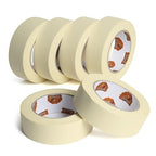 TAPEBEAR General Purpose Masking Tape 1.41 Inches x 60 Yards, Beige White Painters Tape for Painting, Labeling, DIY Arts Crafts, Home Office School Projects, 6 Rolls