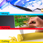 MEEDEN 5 Pieces Painting Knife Set Versatile Stainless Steel Spatula Palette Knife Oil Painting Accessories Mixing Scraper for Oil, Paint Color Mixing, Acrylic Painting