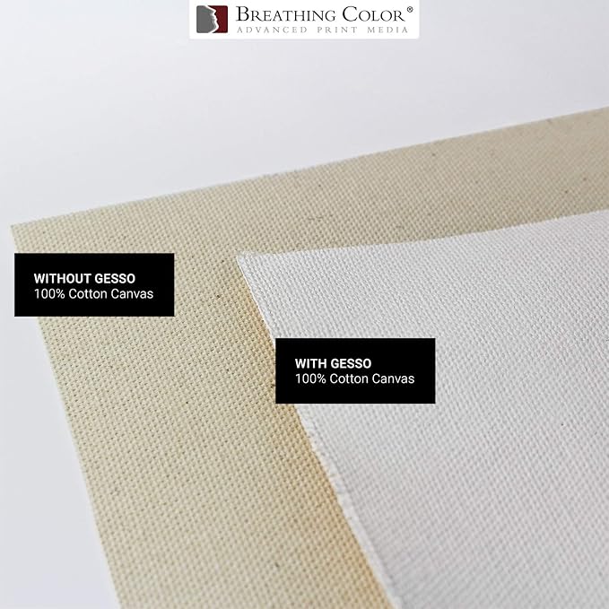 White Gesso Canvas Primer Bundle 32 oz. with Application Brush and Sandpaper. Keep Paint from Absorbing! Whether Acrylics, Oils, Watercolors or Pastels, Make Every Painting Look its Absolute Best