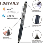 ParKoo Retractable Erasable Gel Pens Clicker Fine Point 0.7 mm, No Need for White Out, 8 Black/2 Blue/2 Red Ink for Completing Sudoku and Crossword Puzzles, 12-Pack