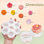 3 PCS Rose Flower Silicone Molds,Flower Candle Molds for Candle Making,Rose Peony Fondant Mold for Jelly Chocolate Cake Decorating, Epoxy Resin Wax Soap Clay Plaster Home Décor Handmade