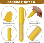 Fabric Chalk Markers for Sewing,Quilting,Crafting|Erasable Tailor Chalk|Work on Various Fabrics|Dosing Wheel Drawing Precise Line(2pk Yellow,White professional tailors chalks pencil&1Ruler)