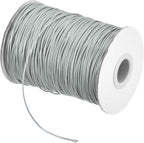 MECCANIXITY Waxed Cord 1.2mm Waxed Polyester Cord 175 Yard Wax String for Bracelet Making,Necklaces, Beading,Jewelry Making and DIY Crafts(Light Gray)