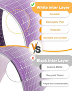 Thickened 18"x12" Self Healing Cutting Mat, Idemeet Rotary Cutting Sewing Mat for Crafts, 5-Ply Blade Table Protector Cut Board for Fabric Leather Cutting Quilting Modeling Hobby Project, A3, Purple