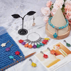 SUNNYCLUE Turtle Beads Stitch Markers, 20Pcs Crochet Knitting Markers with Lobster Clasp Charms for Sewing Quilting