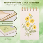 3-Packs Watercolor Paper Pad 3.5x5.5 Inch | 30 Sheets 140lb/300g,Spiral-Bound, Tear-Resistant & No-Bleed | Artist-Grade for Water Color Paper/Ink | Compact Travel Sketchbook (Adults, Students)