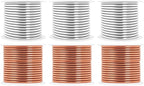 Mandala Crafts 10 Gauge Anodized Aluminum Craft Wire for Jewelry Making - 120 FT Colored Flexible Silver Copper Tone Wire - Bendable for Bonsai Armature Crafting Sculpting