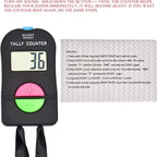 Electronic Tally Counter/Handheld Number Clicker with Lanyard, 4-Digital,Disc Golf/Baseball Pitch/Bus Driver/Fish/Crochet Row Count (1 Pack)