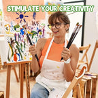 ESRICH Stretched Canvas for Painting 16x20 Inch, 6Pack Large Canvas for Painting, Primed Acid-Free Cotton Blank Canvases, Art Paint Canvases for Oil Paint,Watercolor,Acrylic Paint,Gouache and Tempera.