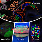 Artecho Glow in the Dark Paint, Neon Neutral Paint (120ml / 4.05oz) Tubes, Art Craft Paints for Canvas, Rock, Stone, Wood, Fabric, Art Supplies