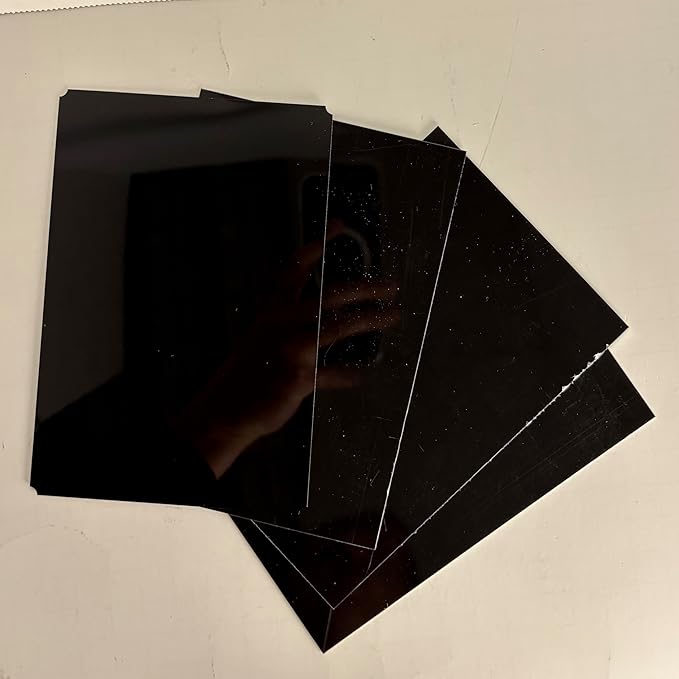 Blank Metal Plates for Laser Engraving - 4 Pack | Aluminum Sheets 0.020" Thick | CO2, Diode, Fiber Laser Compatible | Multiple Sizes & Colors (Black (engraves silver), 12x24 inch)