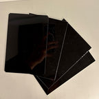 Blank Metal Plates for Laser Engraving - 4 Pack | Aluminum Sheets 0.020" Thick | CO2, Diode, Fiber Laser Compatible | Multiple Sizes & Colors (Black (engraves silver), 4.25x6.25 inch)