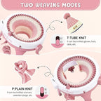 BZVV Knitting Machine for SENTRO 48 Needles Smart Knitting Crochet Machine with Row Counter for Adults and Beginners, Knitting Board Rotating Double Loom, Weaving Loom Machine Kit New Year Gifts