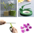 4 Rolls 1/2 Inch Floral Tapes Florist Wraps for Bouquet Stem and Flowers Making Craft Projects (30 Yards, Dark Green)