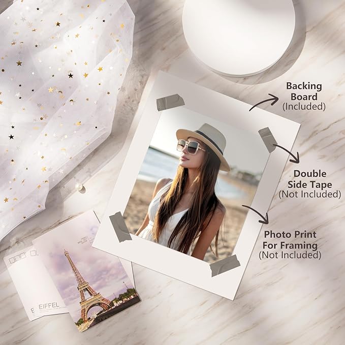 Egofine 14 Pack Mat Board, 11x14 Backing Board, Acid Free White Uncut Mat Board for Photos, Pictures, Frames, Artworks and Paints