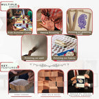 Wooden Stamps for Block Printing on Saree Border, Textile, Clay, Pottery, Tattoo Set of 5 - Handcrafted Block Printing Stamps for Kids' Art Projects HASHCART®