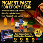 BALTIC DAY 50 Color Epoxy Pigment Paste Set – Opaque Resin Colorant, High Concentration Epoxy Dye & Mica Powder for Resin Art, Jewelry Making, Tumblers, Coasters, River Tables & DIY Crafts