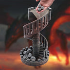 Wyvern Castle Dice Tower (with 5 polyhedral dice and a Dragon) for Table Games, D&D & RPG Games,Perfect Table Decoration and Party Surprise Gifts (Red Black)