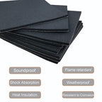 8 Pcs Black Adhesive Foam Padding, Closed Cell Foam Sheet 1/8" Thick 6 Inch X 6 Inch, Adhesive Neoprene Rubber Pad Self Stick Anti-Slip Anti Vibration Pad (6inX 6inX 1/8in, 8)