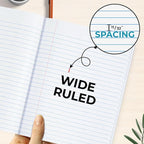 Rosmonde 5000 Pack (Pallet) Composition Notebooks Bulk, Wide Ruled, 200 Pages (100 Sheets), 9-3/4 x 7-1/2, Bulk Supplies for School Districts, Wholesale Orders, Educational Centre, 4-7 Days Transit