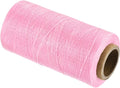 MECCANIXITY Waxed Thread,197 Yard 1mm 210D Flat Wax Thread Polyester Waxed String for Leather Sewing Hand Weaving Book Binding Home Decoration,Pink