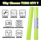 TORC Yellow Glitter HTV Heat Transfer Vinyl Roll 12 inch x 5 ft Iron on Vinyl for T Shirts Crafts