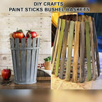 Wooden Paint Stir Sticks - Rewiss 10 Inch Paint Sticks Stirrers for Paddles Resin or Wood Craft Sticks, Garden and Library Markers(Pack of 50)