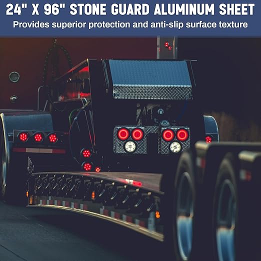 Diamond Plate Sheet Metal Heavy Duty Tread Aluminum Sheet Diamond Tread Plate for Wall Covering, Cargo Trailer, RV and More(12 x 120 Inch,Silver)