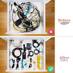 Reusable Silicone Twist Ties, 7.48'' Magnetic Cable Ties with Strong Magnet for Organizing Cables, Hanging Stuff, USB Cords, Fridge Magnets, Book Markers, or Just for Fun (7Colors, 7 Pack)