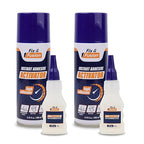 FIX & FUSION Ca Super Glue (1.77 Oz) with Activator Spray (6.76 Fl Oz) Set, Fast Adhesive/Cyanoacrylate Glue & Instant Activator for Woodworking, Plastic, Rubber, Granite, DIY & Industrial, (2 Pack)