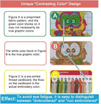 Leczany Cross Stitch Stamped Kit for Adults or Kids - Magic Little Girl | DIY Embroidery Starter Patterns Craft Kit Needlepoint for Beginner | 11CT, 3 Strands | 13x17.2 inches