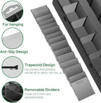 Large 24 Grids Plastic Organizer Box Adjustable Dividers,Clear Storage Box for Jewelry, Art DIY Crafts, Washi Tapes, Beads and Small Parts(Black,2Pack)