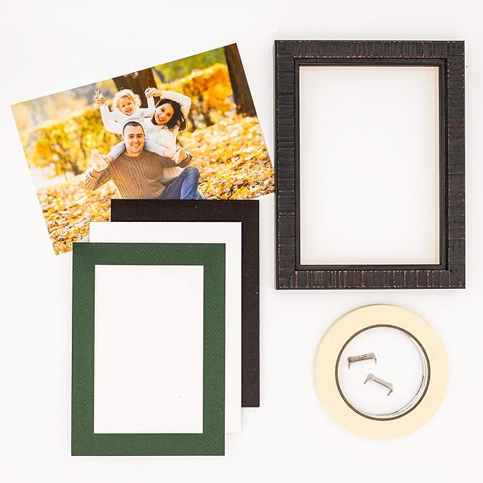 8x10 Mat for 6x8 Photo - Precut Hunter Green Picture Matboard for Frames Measuring 8 x 10 Inches - Bevel Cut Matte to Display Art Measuring 6 x 8 Inches - Acid Free ONE MAT