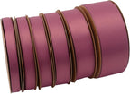 Double Side Satin Ribbon, Continuous 20 Yards,Use for Craft Bows Bouquet, Gift Wrapping, Wedding Decoration, Floral Arrangement (Dark Purple, 1 inch)