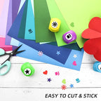 Gocreate 36 Sheets Colored Printable Smart Sticker Paper, Colorful Sticky Cardstock Thick Self Adhesive Backing A4 Smooth Sticker Paper for Craft Inkjet Printer (18 Colors, 250 gsm)