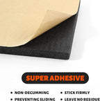 3/4''T x 12''W x 59''L Neoprene Sponge Foam Rubber Sheet Roll with Self-Adhesive Easy Cut DIY Adhesive Padding Perfect Cosplay Multi-Function Soundproof, Black