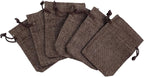 Palmhomee Pack of 25 Burlap Gift Bags with Drawstring Linen Jewelry Pouches Wedding Hessian Jute Bags for Birthday and Treat Pouches Party Wedding Favors Gift (2.8x3.6 Inch, Coffee)