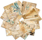 YASMEN Scrapbook Paper Pad 12x12, Vintage Patterned Cardstock, Single-Sided Decopodge, Retro Decorative Craft Paper, Scrapbooking Junk Journal Gift Card Making Supplies - 24 Sheets
