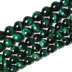 61PCS 6mm Top AAA Green Tiger Eye Beads Natural Stone Round Loose Beads for Jewelry Making DIY Bracelet,Necklace, Earrings 15" Inch