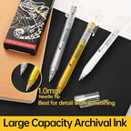 Gold Silver White Gel Pens, 1mm Fine Point Gel Ink Pen Opaque Archival Ink Pens for Black Paper Drawing, Sketching, Illustration, Card Making, Bullet Journaling, 6 Pack