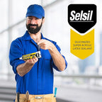 Selsil Siliconized Super Acrylic Latex Sealant, Indoor & Outdoor Paintable Caulk - Flexible, Weather & Moisture Resistant, White Caulking for Baseboards, Windows, Doors & More - 5.5 oz (160 ml)